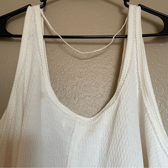 NWOT - FREE PEOPLE - WE THE FREE - Cactus Milk White - Asymmetric Tank Top - Picture 7 of 15